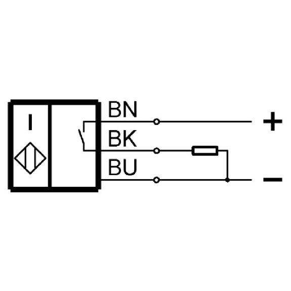 DPI Rect. PNP NO P1,5mm noyé 5x5x46mm Inox 10-30Vdc / M05 4P-Lire la description