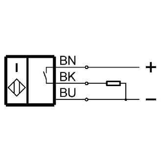 DPI Rect. PNP NO P1,5mm noyé 5x5x46mm Inox 10-30Vdc / M05 4P-Lire la description