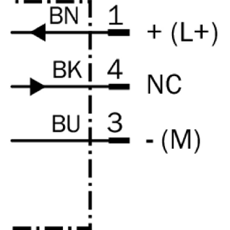 DPI M08 NPN NF P2mm noyé lg41(25)mm Laiton 10-30Vdc / M08 3P-Lire la description