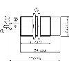 DPI M30 PNP NO P15mm non noyé lg70(41)mm Laiton / Câble 2m PVC