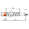 DPI M12 NPN NO+NF P4mm non noyé lg67.5(42)mm 10-30Vdc / Câble 2m