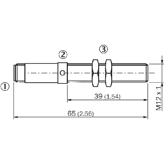 DPI M12 PNP NO P4mm noyé lg65(39)mm Inox V4A / M12 4P-Lire la description