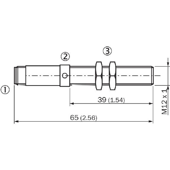 DPI M12 PNP NO P4mm noyé lg65(39)mm Inox V4A / M12 4P-Lire la description