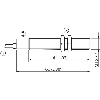 DPI M12 PNP/NPN NO/NF P2mm noyé lg60(50)mm Laiton / Câble 2m PVC