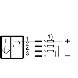 DPI HT M18 PNP NO+NF P5mm noyé 83(60)mm Laiton 120°C / M12 4P-Lire la description