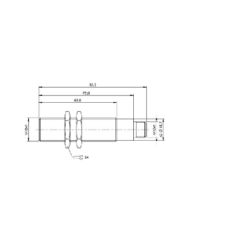 DPI HT M18 PNP NO+NF P5mm noyé 83(60)mm Laiton 120°C / M12 4P-Lire la description