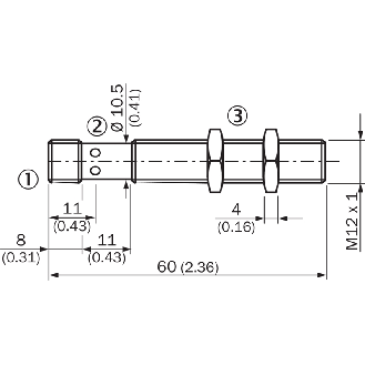 DPI M12 PNP NO P6mm noyé IO-Link 60(41)mm Tout-inox V4A / M12 4P-Lire la description