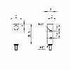 DPI Rect. NPN NF P2mm noyé 8x8x30mm 10-30Vdc / Câble 2m