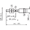 DPI M05 PNP NF P1,5mm noyé lg38(22)mm Inox 10-30Vdc / M08 3P