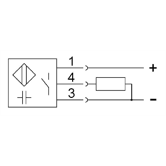 DPC M18 PNP NO P8mm non noyé lg88,5(39)mm PBT / M12 4P-Lire la description