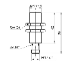 DPI M18 NPN NF P12mm noyé lg60(45)mm Laiton 6-36Vdc / M12 4P