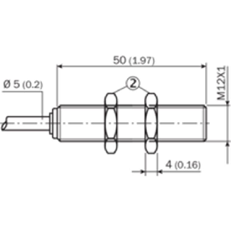 DPI M12 ANA 4-20mA/0-10V P0-6mm quasi-noyé 50mm Laiton / M12 4P-Lire la description