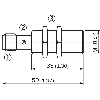 DPI M18 PNP NO P5mm noyé lg50(33)mm Laiton 10-30Vdc / M12 4P