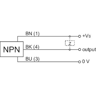 DPI M08 NPN NO P2mm noyé lg30mm Laiton 10-30Vdc / Câble 2m-Lire la description