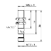 DPI M12 4-20mA+PNP P0,5-1,5mm quasi-noyé lg90mm 15-30Vdc / M12 4P