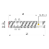 DPI M12 PNP NO P2mm noyé 65(50)mm Laiton 10-30Vdc / M12 4P