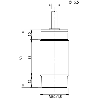 DPI M30 PNP NF P15mm non noyé Laiton Câble 2m PVC-Lire la description