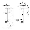 DPI Rect. PNP NO P2mm noyé 8x8x40mm 10-30Vdc / M08 3P