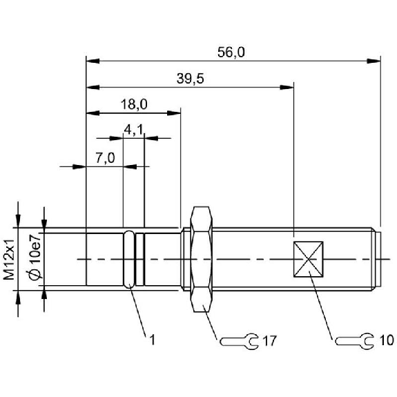 DPI HP M12 PNP NO P2,5mm noyé Inox 10-30Vdc 500bar +90°C / M12 4P-Lire la description