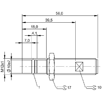 DPI HP M12 PNP NO P2,5mm noyé Inox 10-30Vdc 500bar +90°C / M12 4P-Lire la description