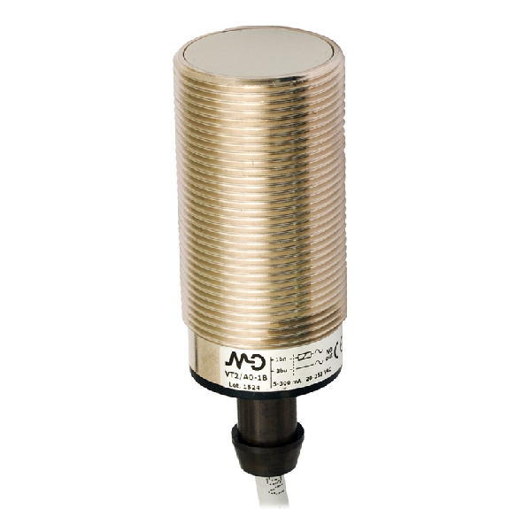 DPI M30 2 fils AC NO P10mm noyé 80(50)mm Laiton / Câble 5m PVC-Lire la description