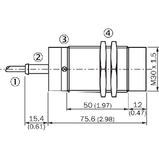 DPC M30 2 fils AC NO/NF P4-25mm non noyé 20-265VAC / Câble 2m-Lire la description