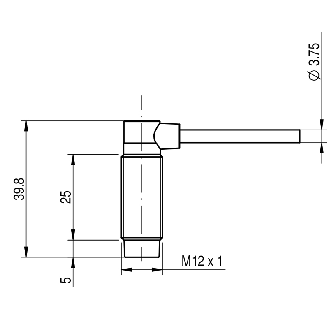DPI M12 PNP NF Câble 90° non noyé STD-Lire la description