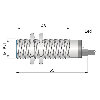 DPI M18 2 fils AC NO P5mm noyé lg65(48)mm 20-250VAC / Câble 2m PVC