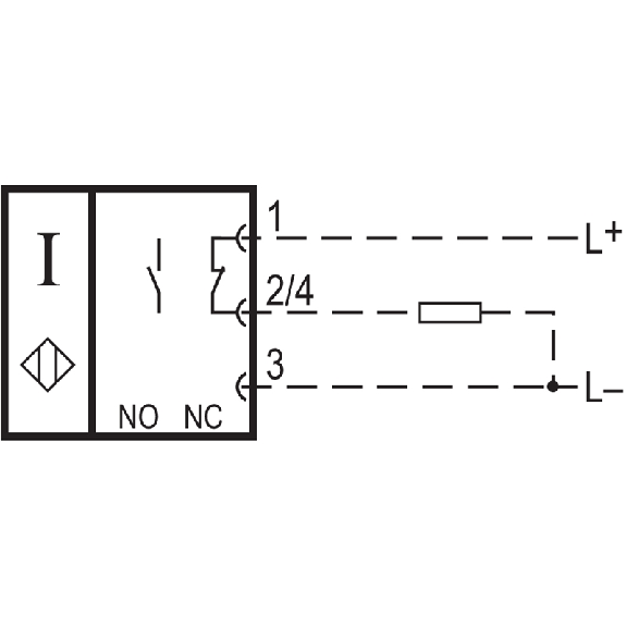 DPI M18 PNP NO/NF P5mm noyé lg126(106.5)mm Laiton / PG9-Lire la description