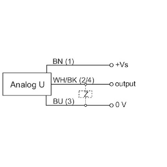 DPI M18 ANA 0-10Vdc P0-8mm quasi-noyé 60(45)mm Laiton 12-36Vdc M12 4P-Lire la description