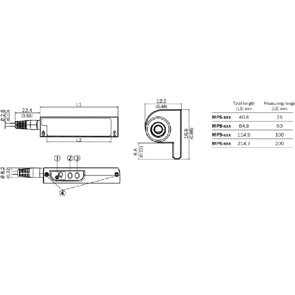 DPM Vérins rainures en C ANA P25mm 4-20mA/0-10V IO-Link / Câble 2m DPM Vérins rainures en C ANA P25mm 4-20mA/0-10V IO-Link / Câble 2m-Lire la description