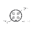 DPC M30 PNP NF P15mm noyé 98(59)mm Laiton / M12 4P