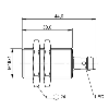 DPI M18 PNP NO P8mm noyé lg44(30)mm Laiton 10-30Vdc / M08 3P