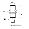 DPI M18 PNP NO P10mm noyé lg60(43)mm Inox WD / M12 4P