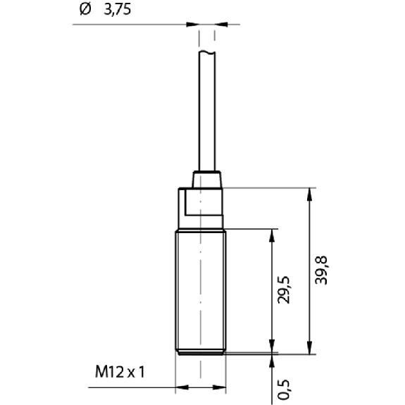 DPI M12 PNP NO Câble noyé LD-Lire la description
