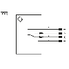 DPI M18 PNP NO+NF P8mm noyé 63.5(43.5)mm Laiton / M12 4P