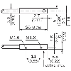 DPI Rect. PNP NO P0,8mm noyé 5x5x25mm Laiton / Câble 2m PUR
