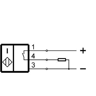 DPI Rect. PNP NO P5mm noyé 42x48x22mm Alu, 1xM16-Lire la description