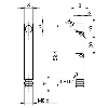 DPI Rect. PNP NF P2mm noyé 8x8x40mm 10-30Vdc / M08 3P