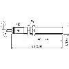 DPI M12 NPN NO P6mm quasi-noyé lg63(48)mm Laiton / Câble 2m PVC