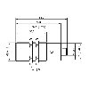 DPI M30 PNP NF P10mm noyé lg83(50)mm Laiton 10-30Vdc / M12 4P