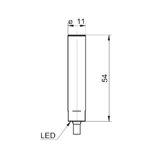 DPI D11 PNP NO P4mm noyé lg55mm Inox 10-30Vdc WD / Câble 2m-Lire la description