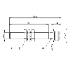 DPI M08 NPN NO P2mm noyé lg65(45)mm Laiton 12-30Vdc / M12 4P