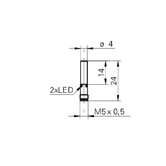 DPI D04 NPN NF P1.6mm noyé lg20mm 10-30Vdc / M05 4P-Lire la description