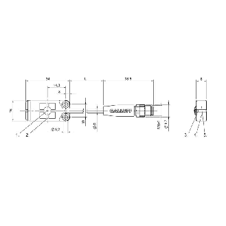 DPC Rect. PNP NO P8mm noyé Teach 16x8x34mm / M08 3P+C0,3m-Lire la description