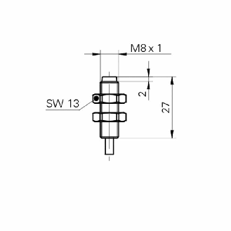 DPI M08 2 fils NAMUR ATEX P2mm non noyé 25mm 5-30Vdc / Câble 2m PVC-Lire la description
