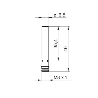 DPI D6,5 ANA 0-10Vdc P0-3mm quasi-noyé lg46mm 12-30Vdc / M08 3P-Lire la description