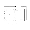 DPI Rect. PNP NO+NF P40mm noyé 80x80x40mm PBT / Bornier