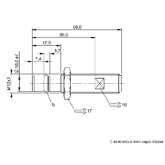 DPI HP Atex M12 PNP NO P1,5mm lg56mm Inox 500bar ATEX II 3G / M12 4P-Lire la description