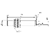 DPI M12 NPN NO P2mm noyé lg63mm Inox 10-30Vdc / Câble 3m PVC